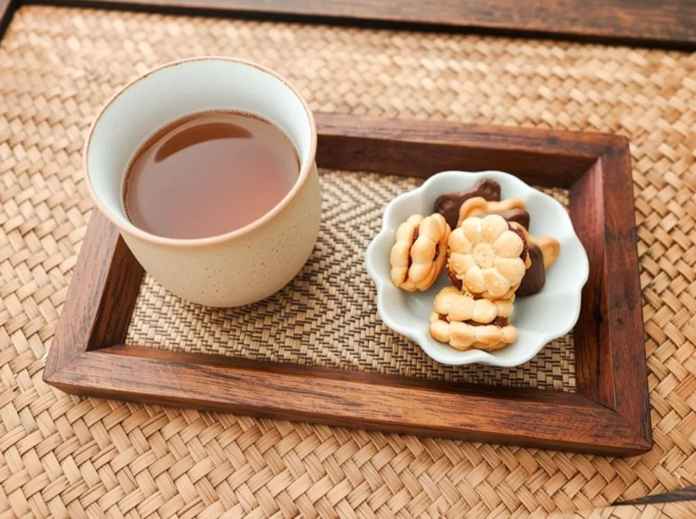 Welcome tea and biscuits